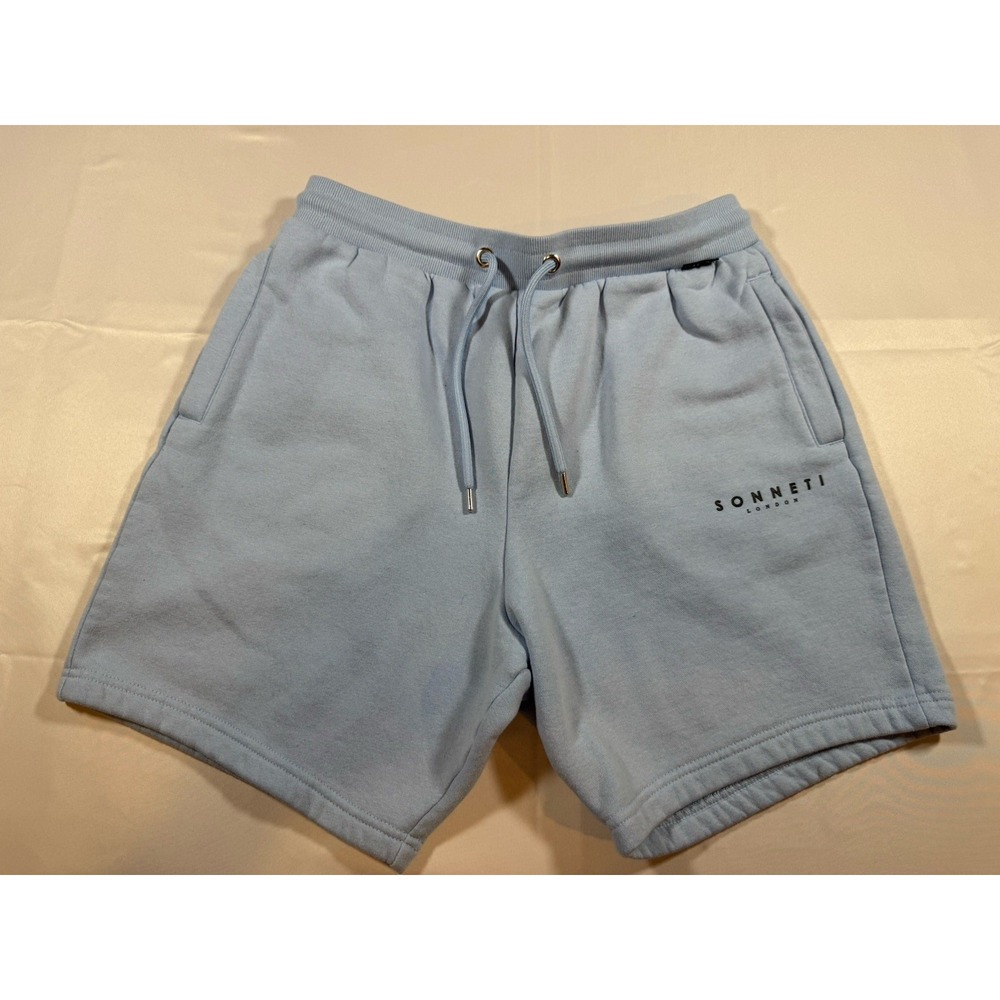 Sonneti London Mens Light Blue Athletic Logo‎ Sweat Shorts Size Medium